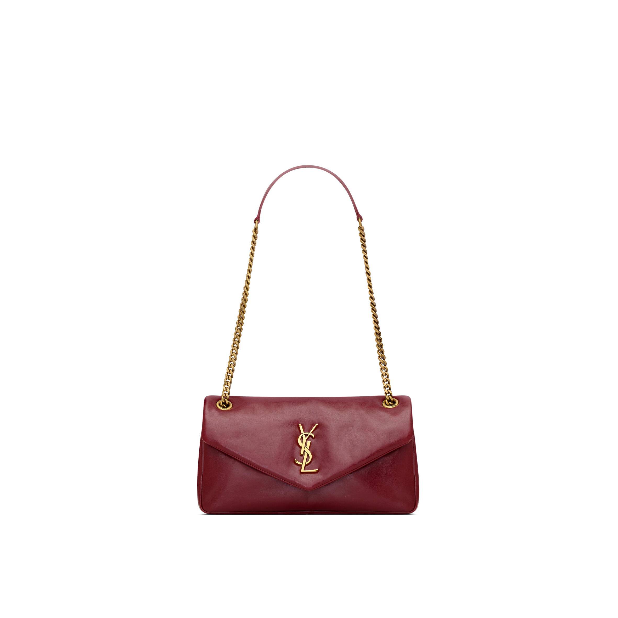 YSL CALYPSO SMALL IN SHINY LEATHER 734153AADRE6688 (26*14*7cm) YSL CALYPSO SMALL IN SHINY LEATHER 734153AADRE6688 (26*14*7cm)